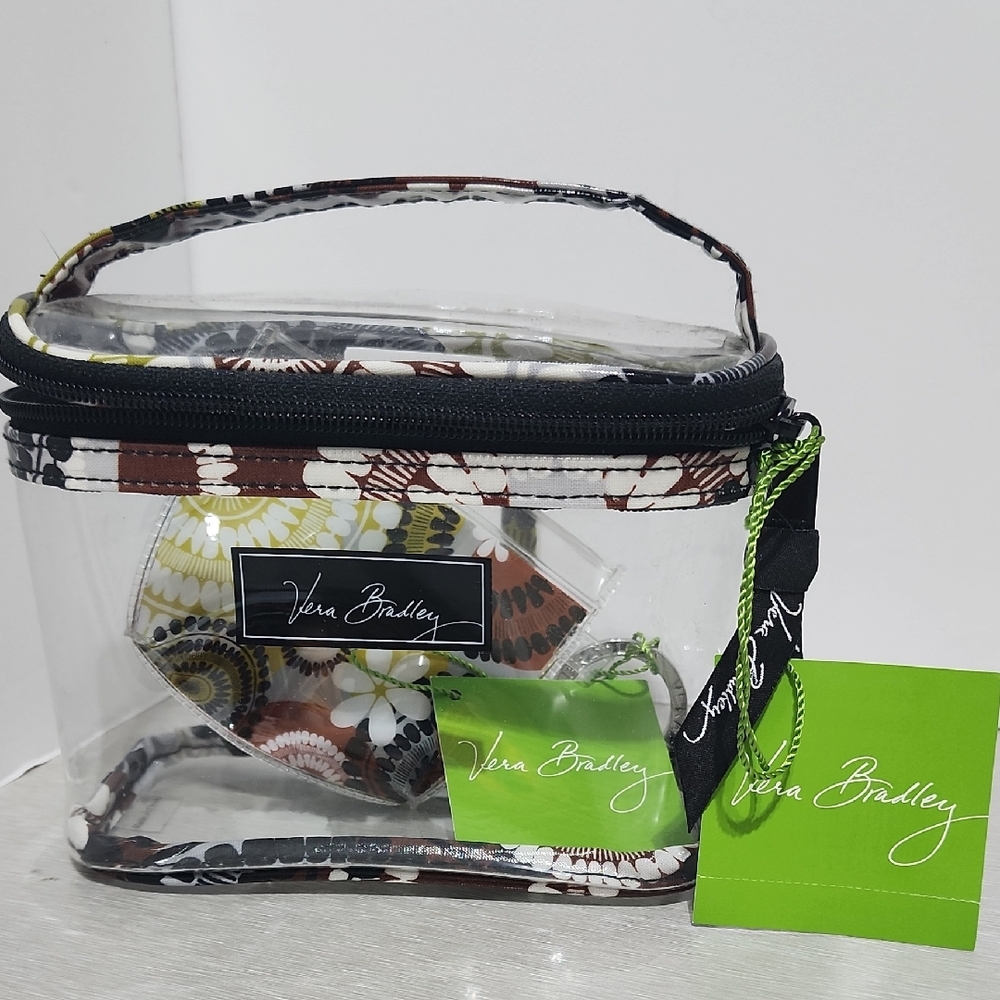 Vera Bradley Transparent Floral Cosmetic Bag
